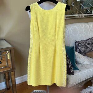 Versace for H & M yellow cocktail dress with gold embellishment. NWOT Size 8